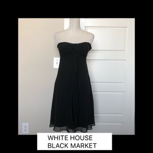 White House Black Market Black Strapless Dress